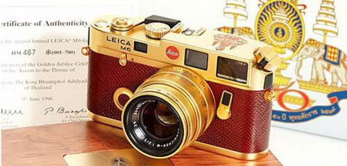 "Leica Jubilee M6"  "กล้องที่ถูกสร้างเพื่อฉลองสิริราชสมบัติครองราชย์ครบ 50 ปี