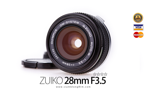 [SALE] เลนส์มือหมุน OLYMPUS LENS 28mm F3.5 Zuiko - สยามกล้องฟิล์ม