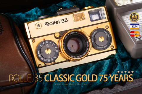 [SALE] กล้องฟิล์ม Rollei 35 Classic Gold 75 Years (ค.ศ.1995) - สยามกล้องฟิล์ม